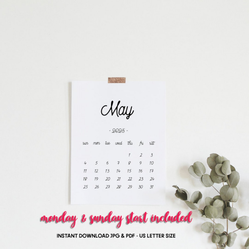 Buy Printable Calendar May , May Calendar, May  Baby Due Date  Calendar, Pregnancy Calendar Online in India - Etsy