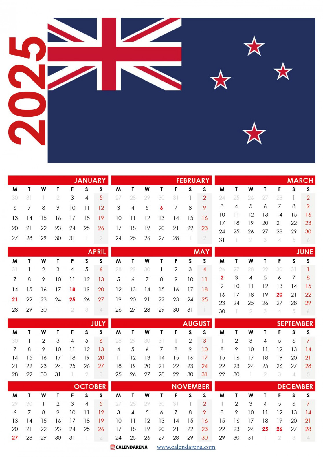 Calendar Nz With Holidays And Festivals