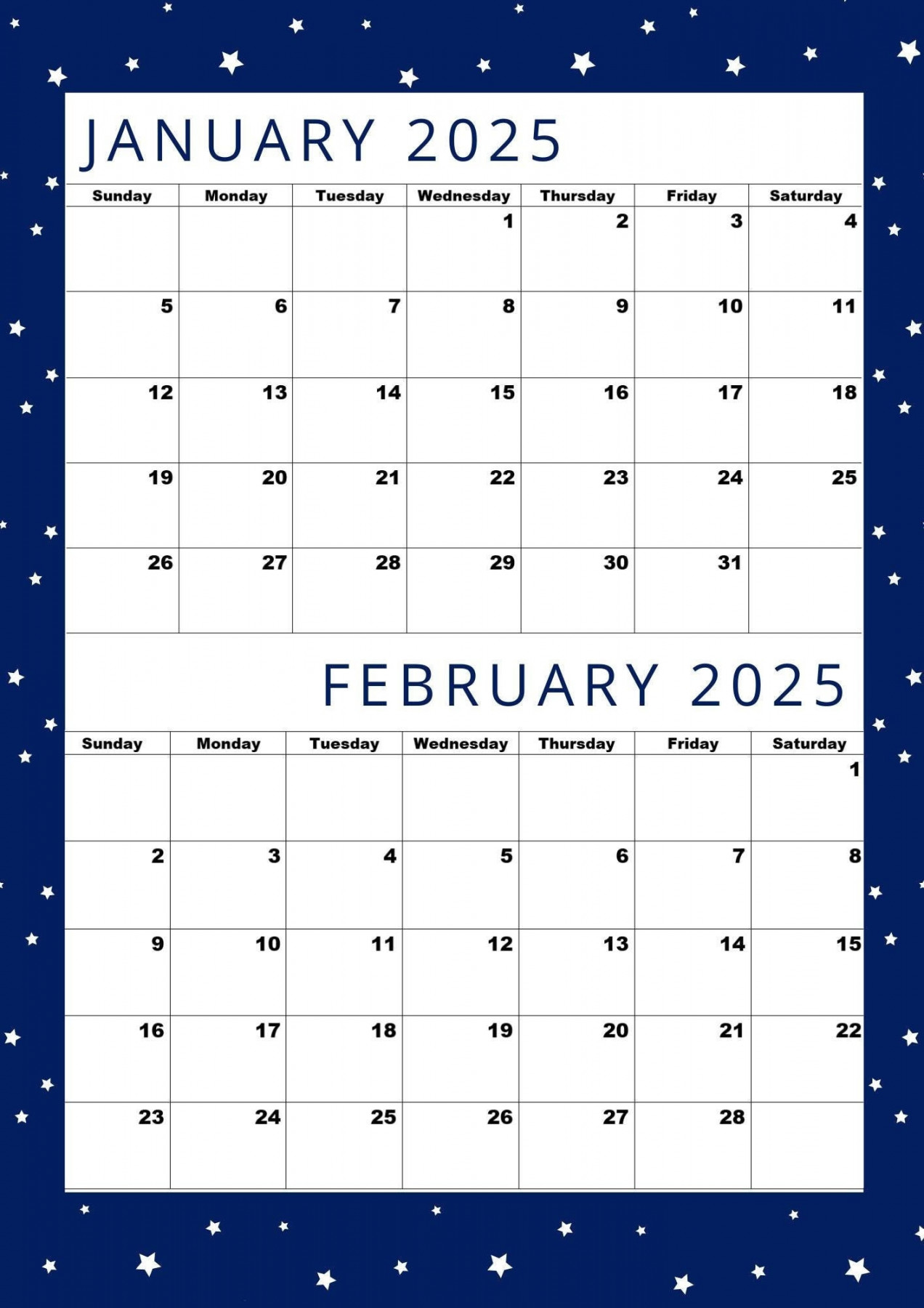 Calendar Printable for January ,calendar Printable for Feb