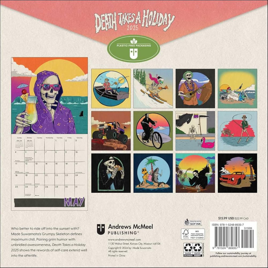 Death Takes a Holiday  Wall Calendar: Suwarnata, Made: :  Amazon