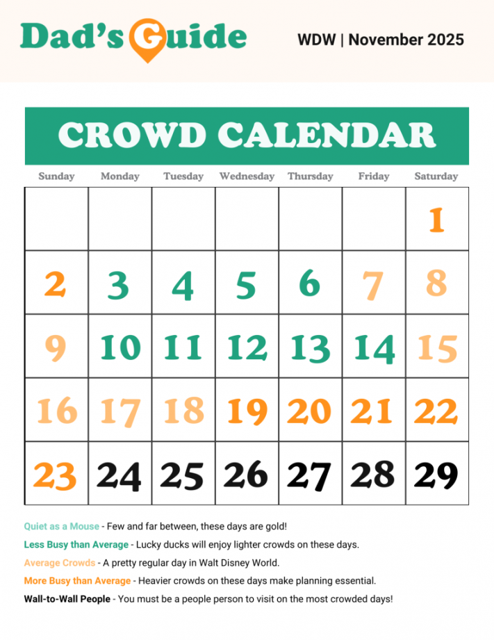 Disney World Crowd Calendars  - DadsGuidetoWDW