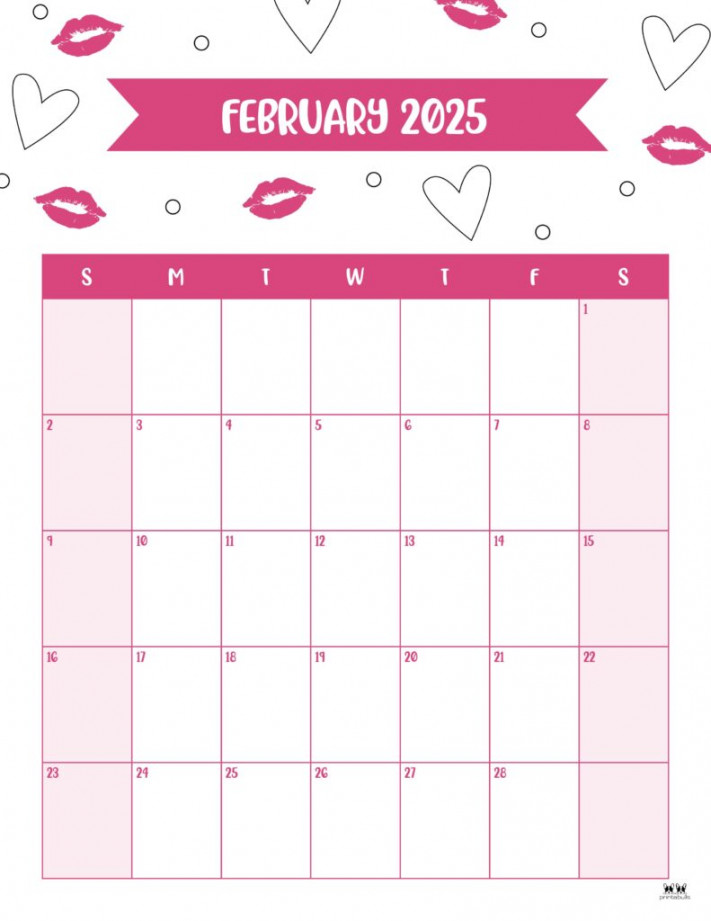 February  Calendars -  FREE Printables  Printabulls