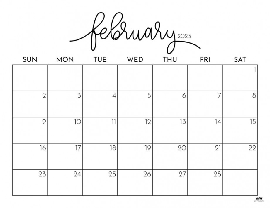 February  Calendars -  FREE Printables  Printabulls