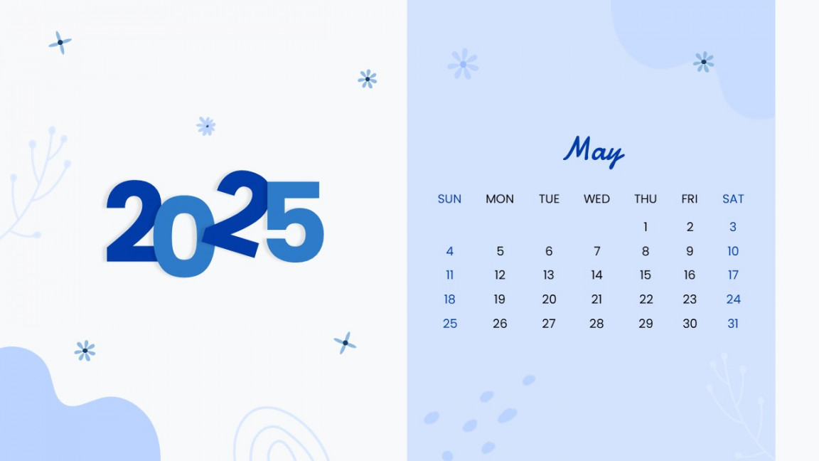 Free  May Calendar Template For PowerPoint and Google Slides