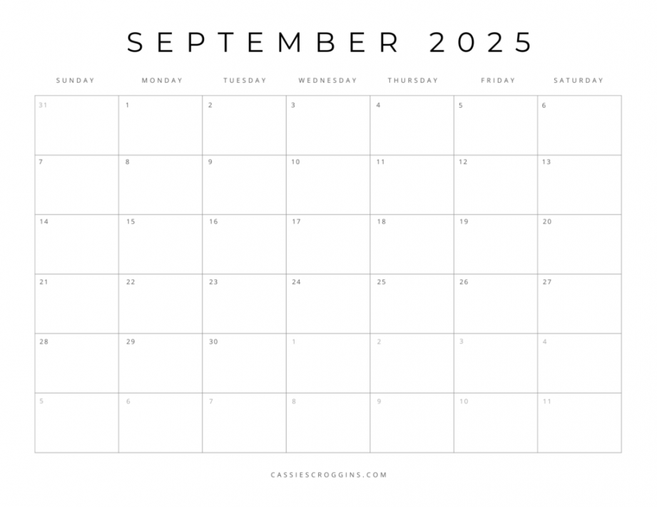 Free Printable  Blank Calendar Templates (All  Months)