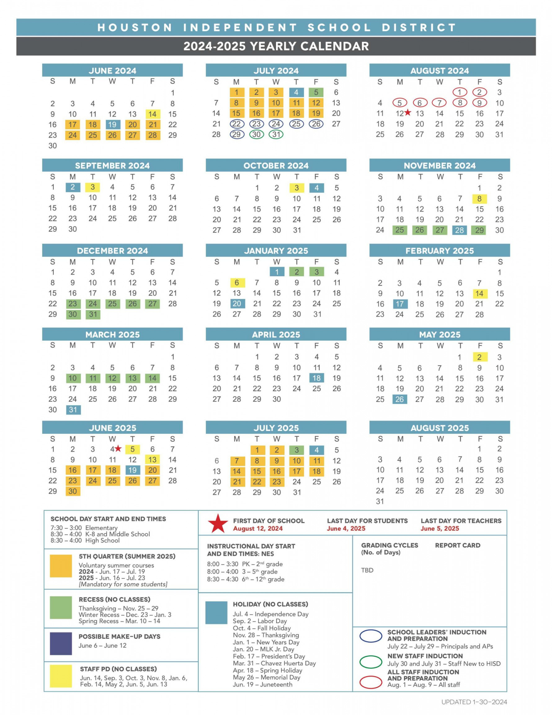 HISD Board of Managers approves - school calendar - News Blog