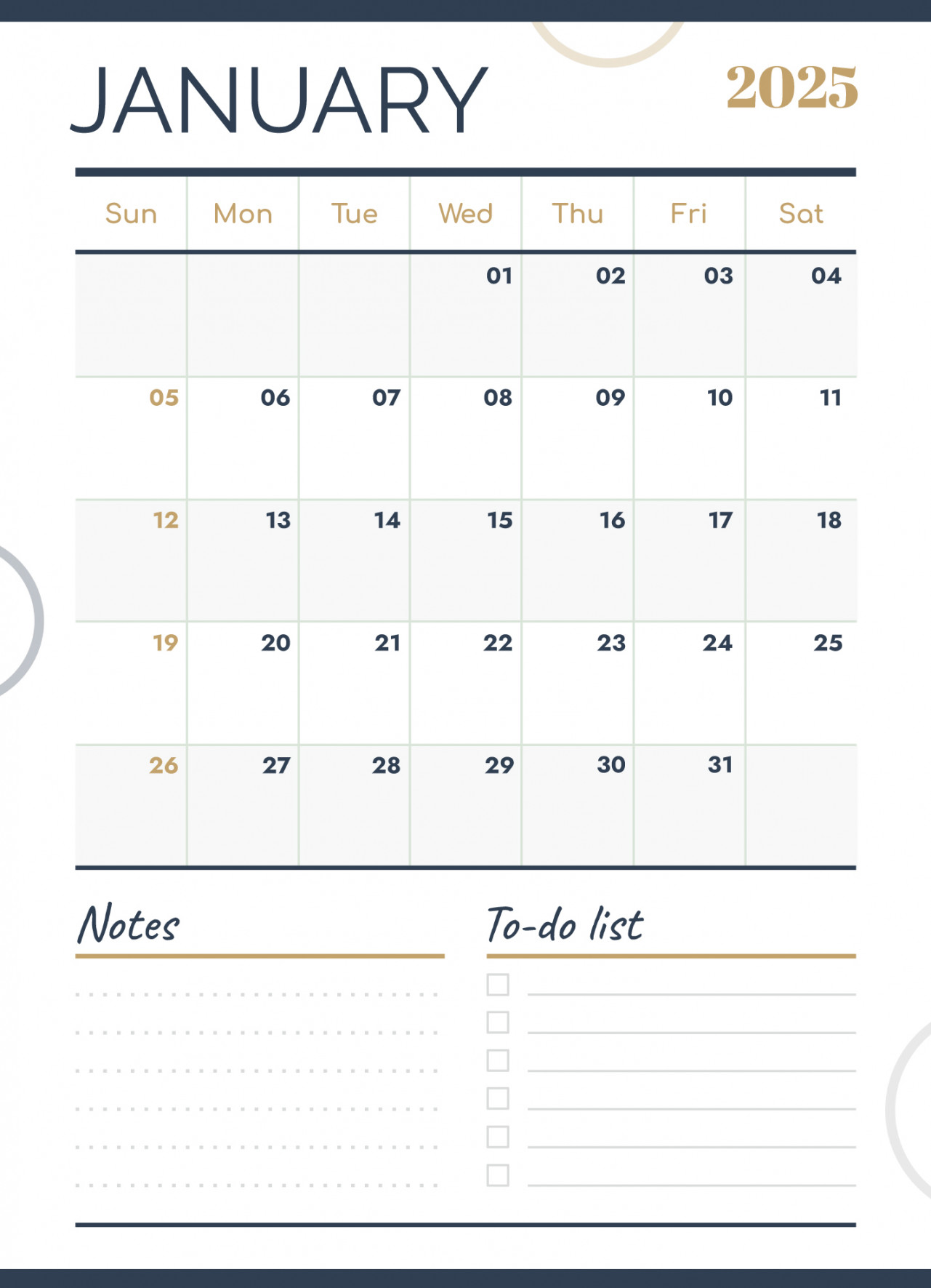 January  Calendar Free Google Docs Template - gdoc