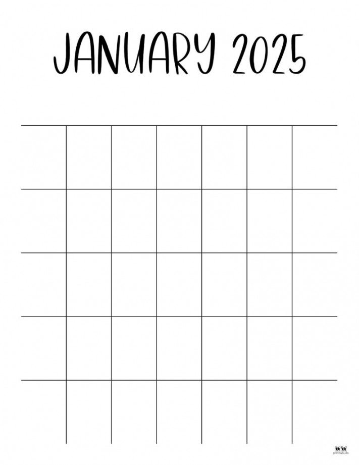 January  Calendars -  FREE Printables  Printabulls