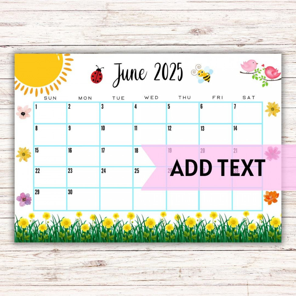 June Calendar - Etsy