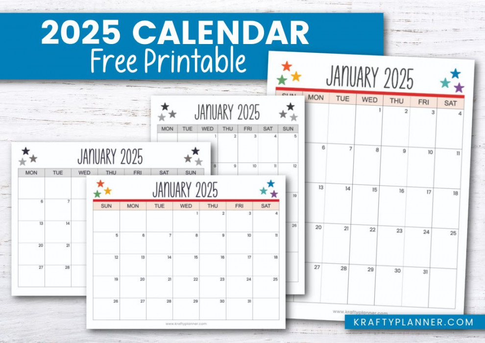 Printable  Calendar to Plan Your Year — Krafty Planner