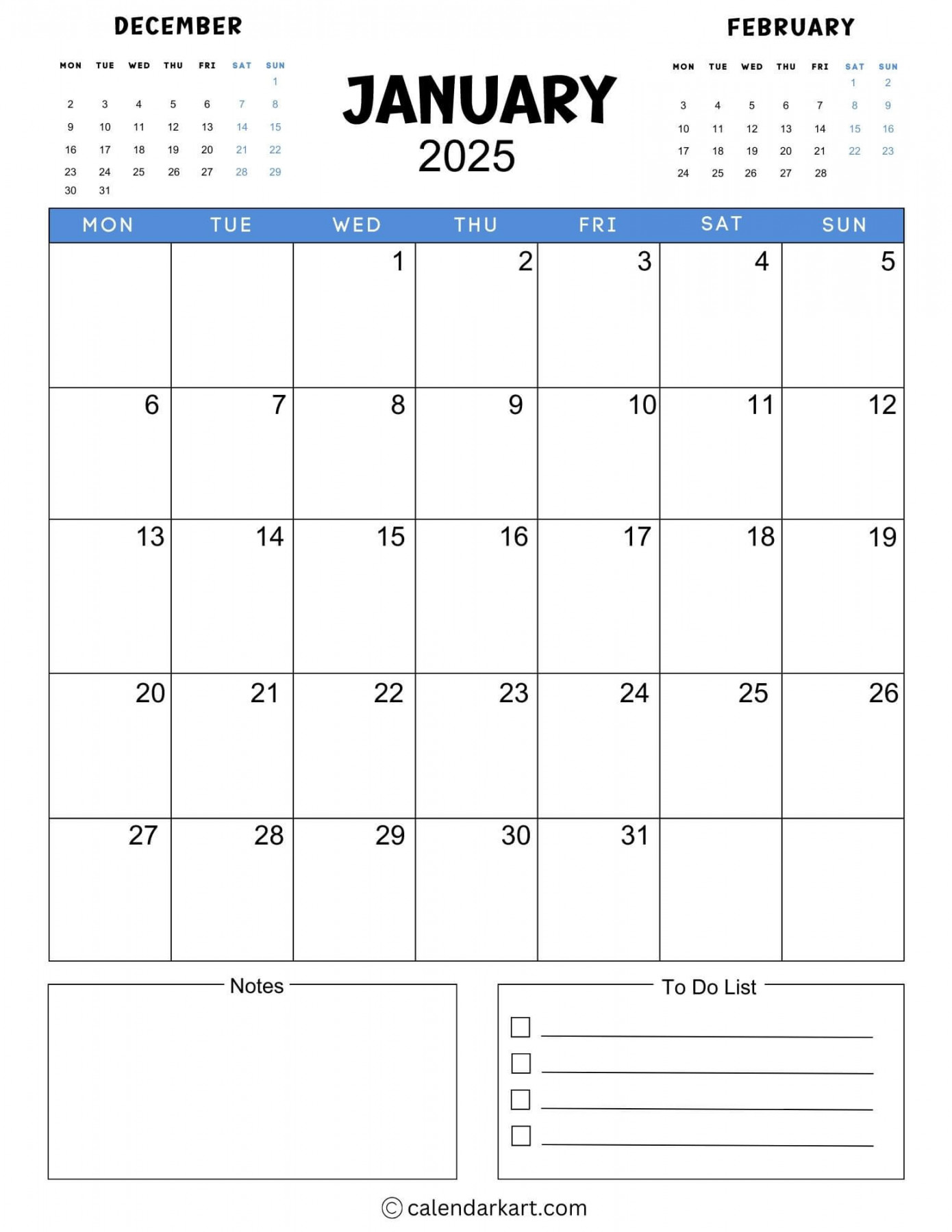 + Printable January  Calendars  free pdf - CalendarKart