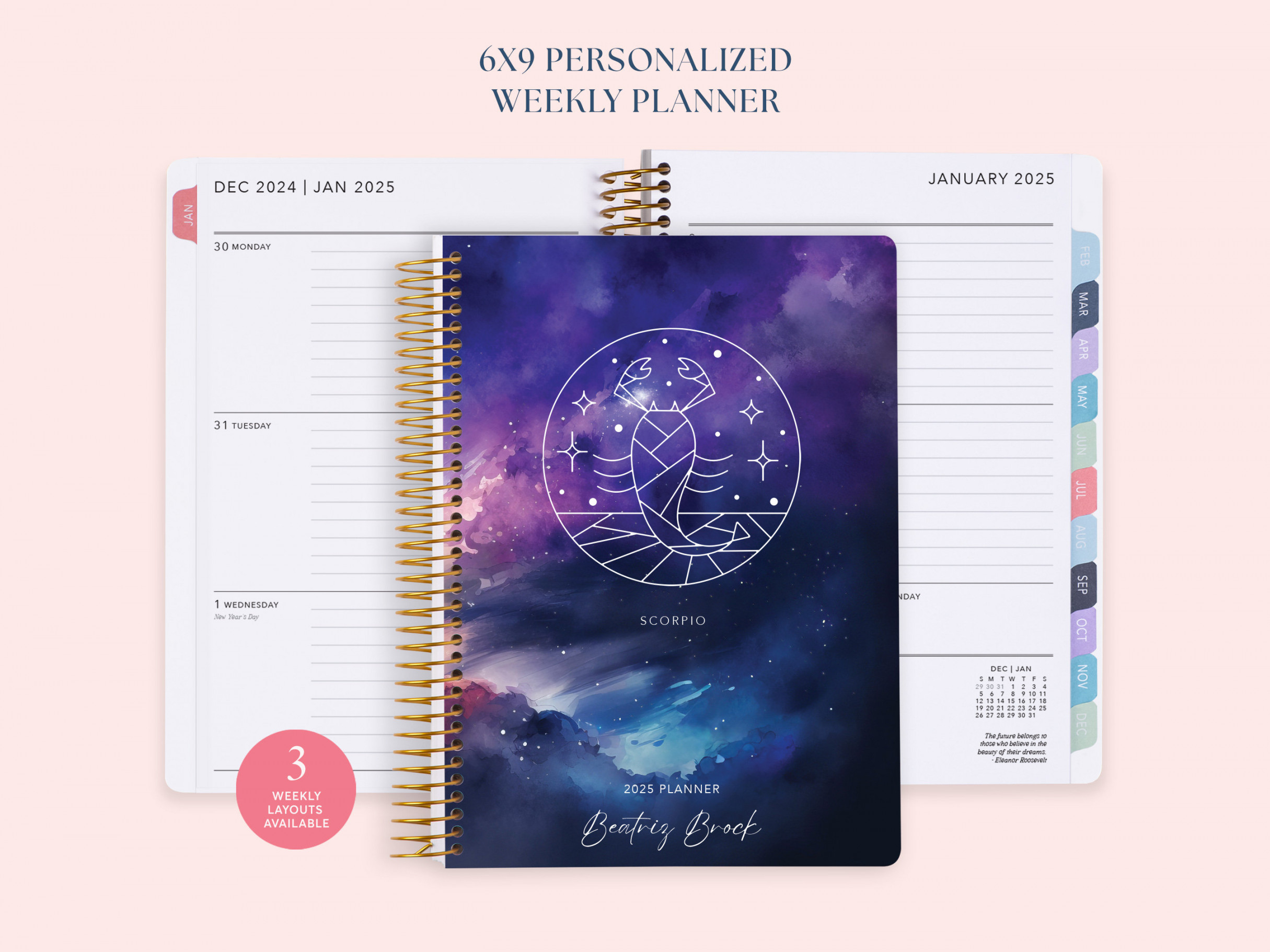 Scorpio Planner  Zodiac Sign x Personalized Weekly Planner