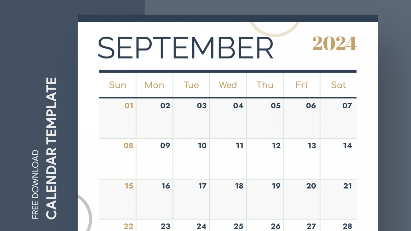 September  Calendar Free Google Docs Template - gdoc