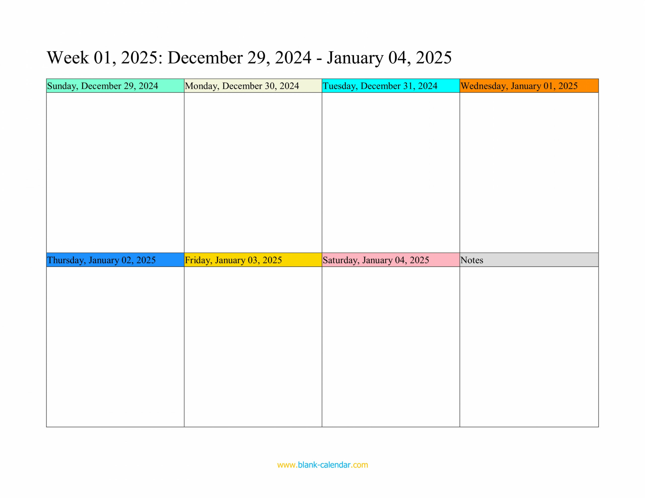 Weekly Calendar  (WORD, EXCEL, PDF)