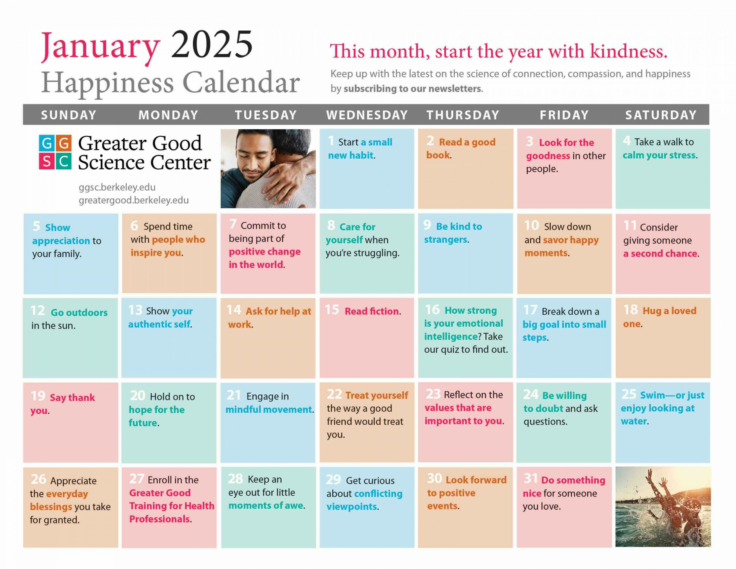 Your Happiness Calendar for January