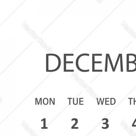 Calendar december  icon in flat style planner Vector Image