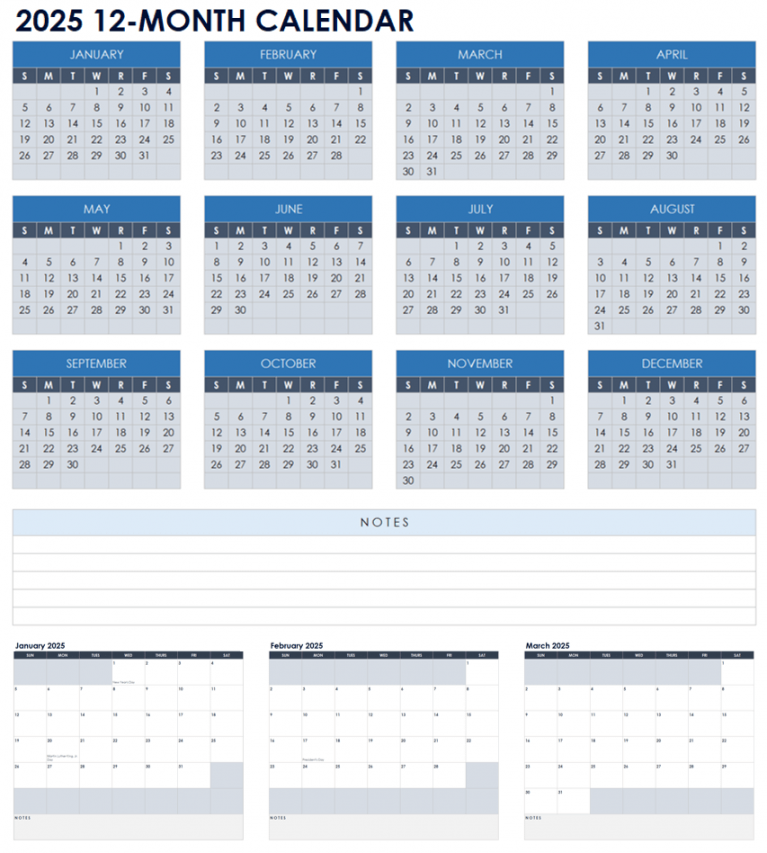 Free, Printable Excel Calendar Templates for  & On  Smartsheet