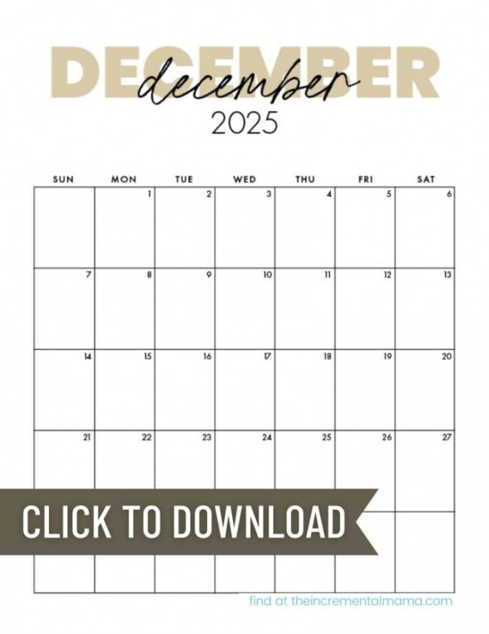 Free Printable  Monthly Calendar (January - December PDFs