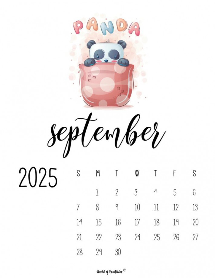 Free Printable September  Calendars - World of Printables