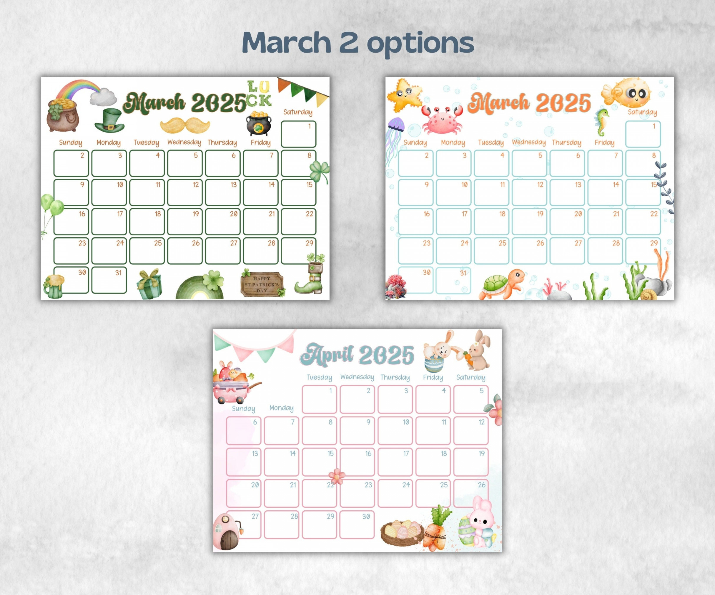 Kids Annual Monthly  Calendar