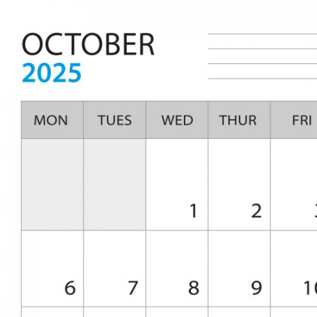 October  - calendar template Royalty Free Vector Image