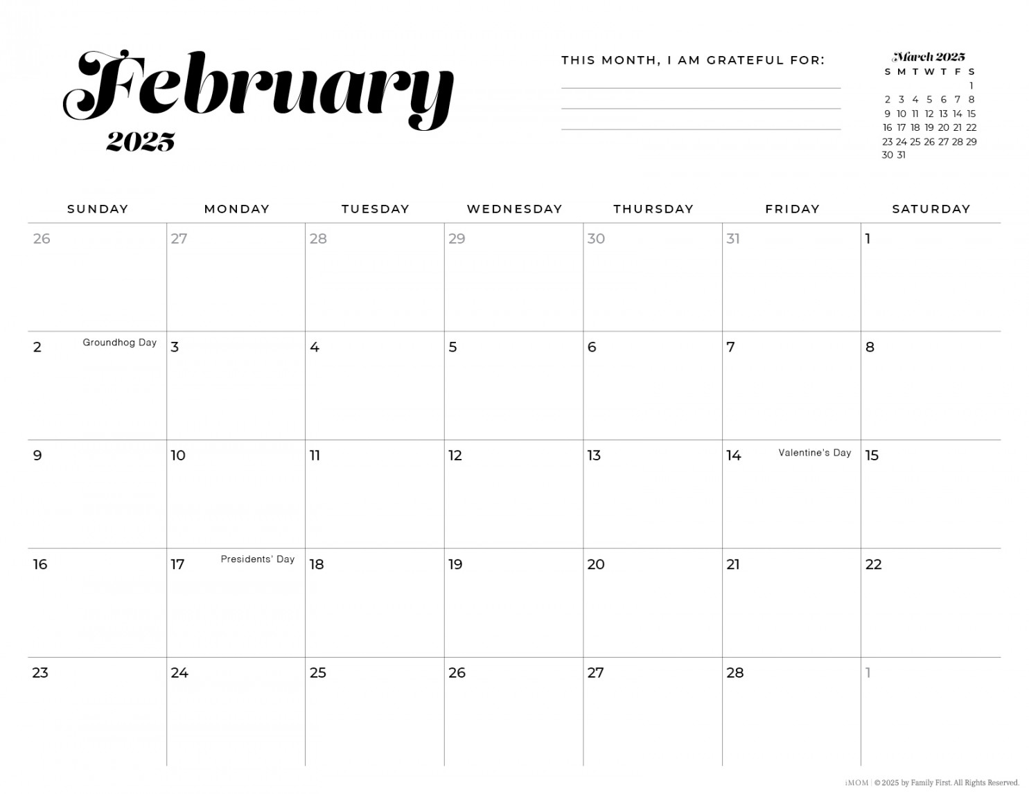 Printable Calendars: Free Printable Calendar Designs - iMOM