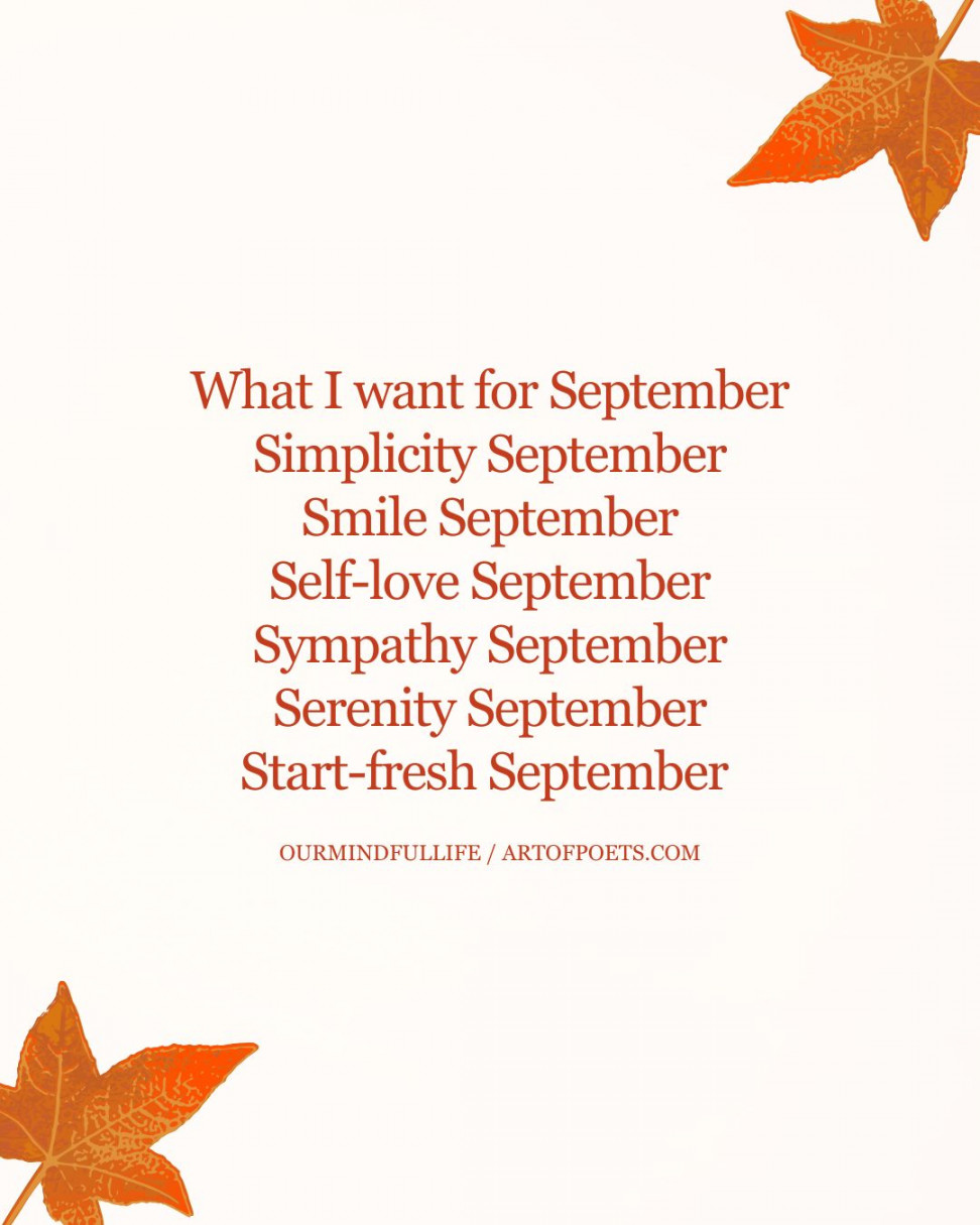 Happy & Hello September Quotes for  (Inspirational