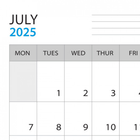 July  - calendar template Royalty Free Vector Image