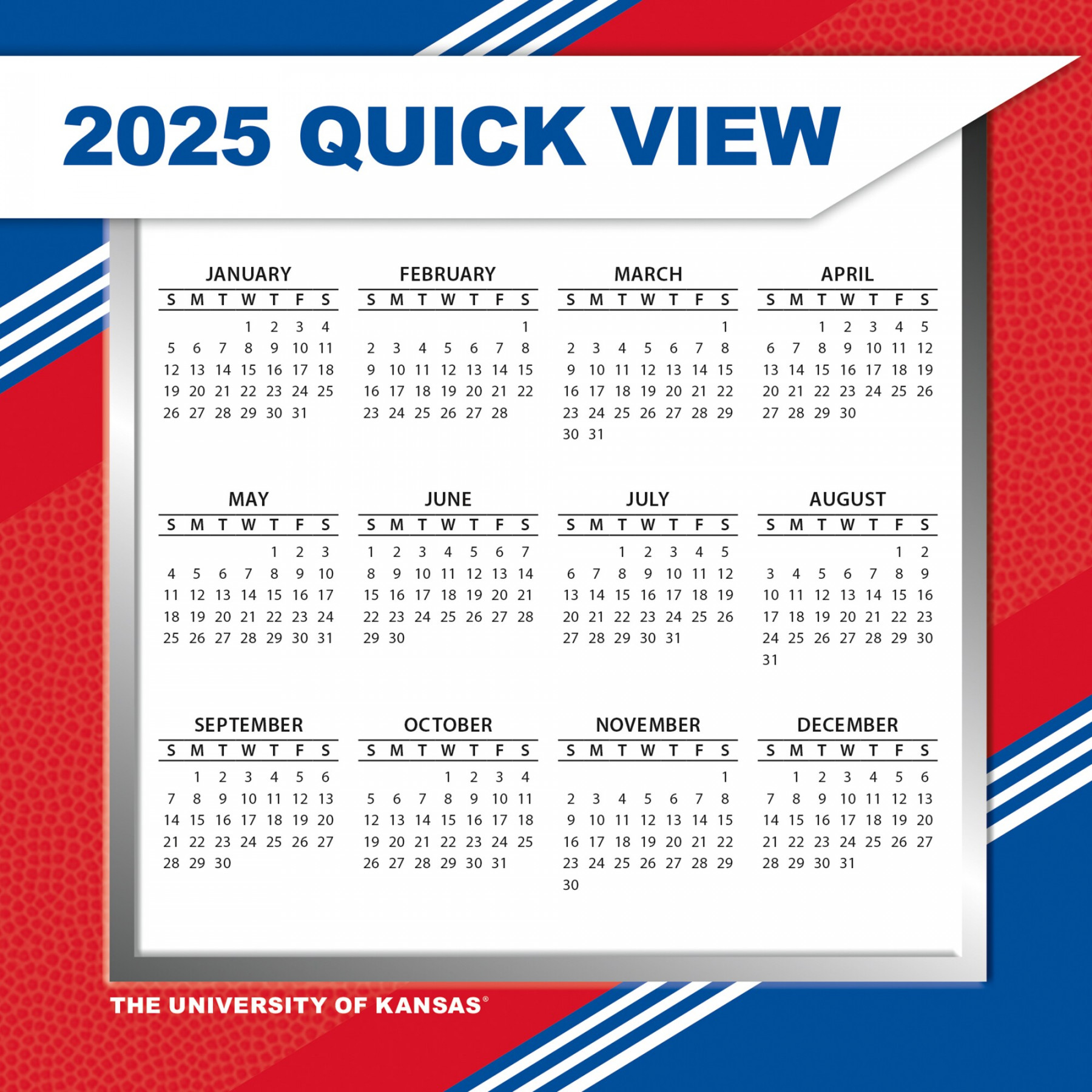 Kansas Jayhawks  Boxed Desk Calendar