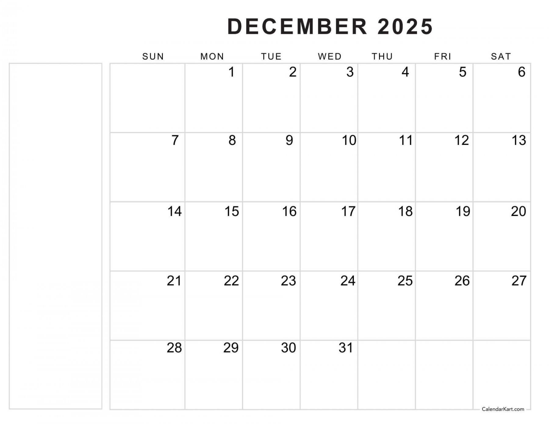 printable december  calendars  free pdf - CalendarKart