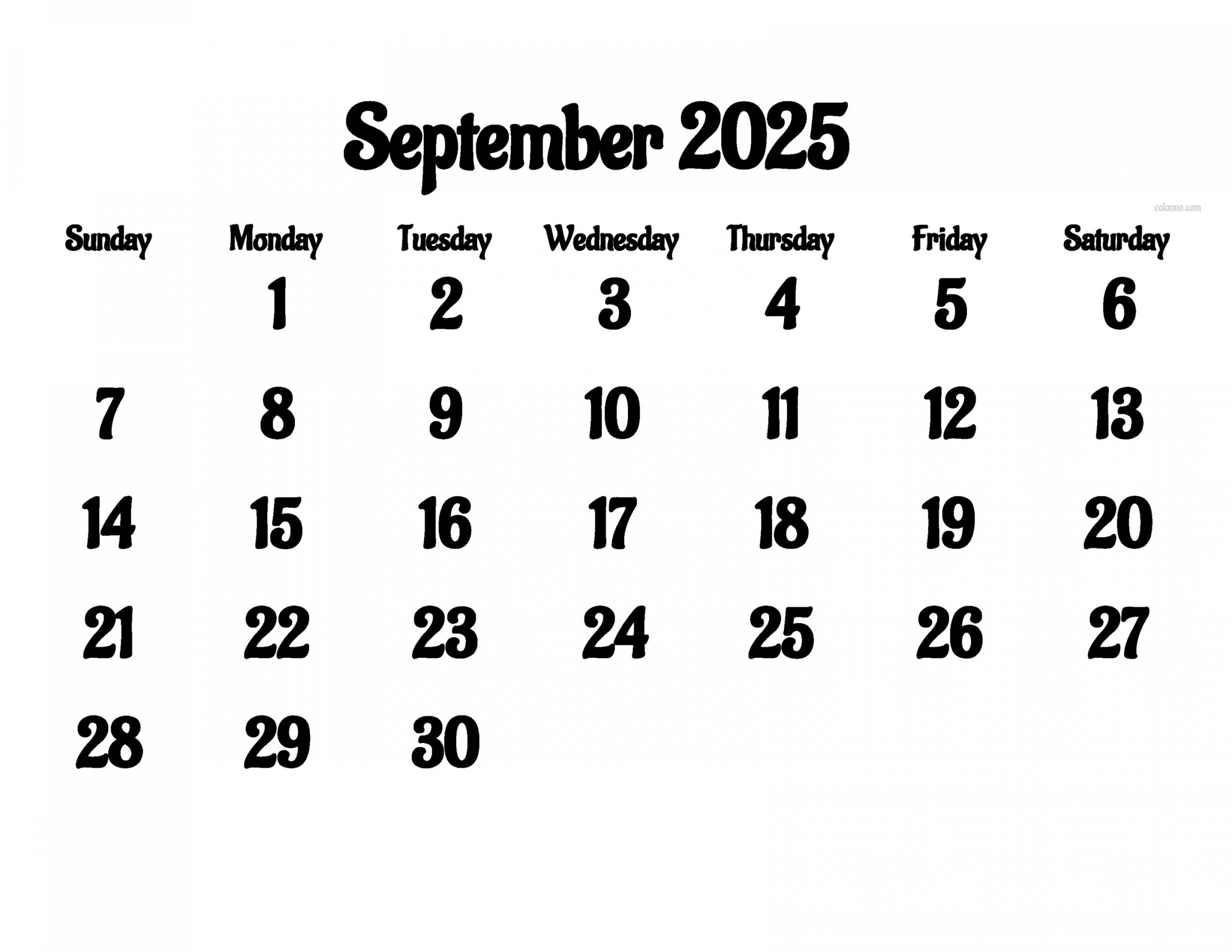 Free September Calendar Printable PDF, XLS, PNG Formats Free September Calendar Printable PDF, XLS, PNG Formats