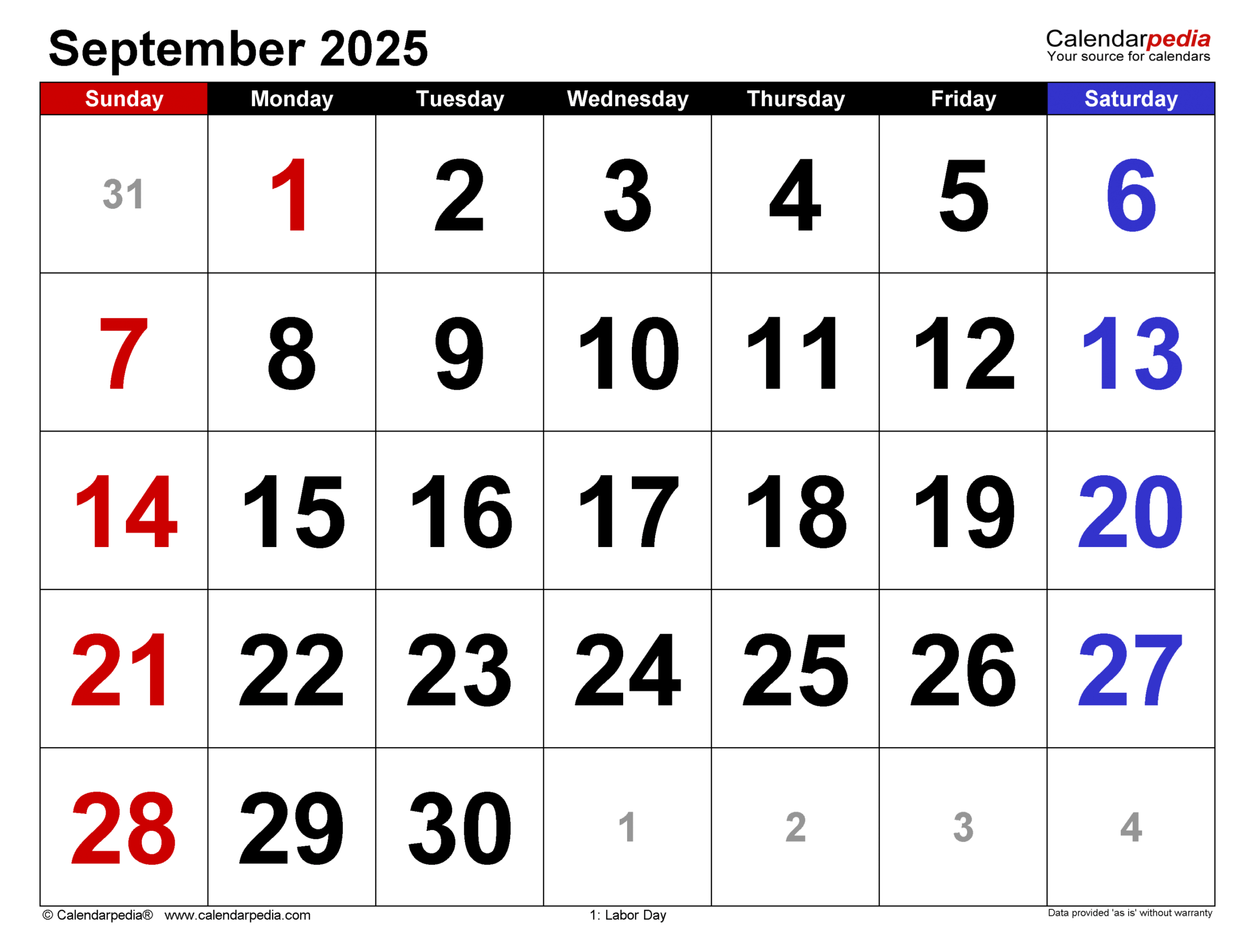 September Calendar Templates for PDF, Excel and Word September Calendar Templates for PDF, Excel and Word