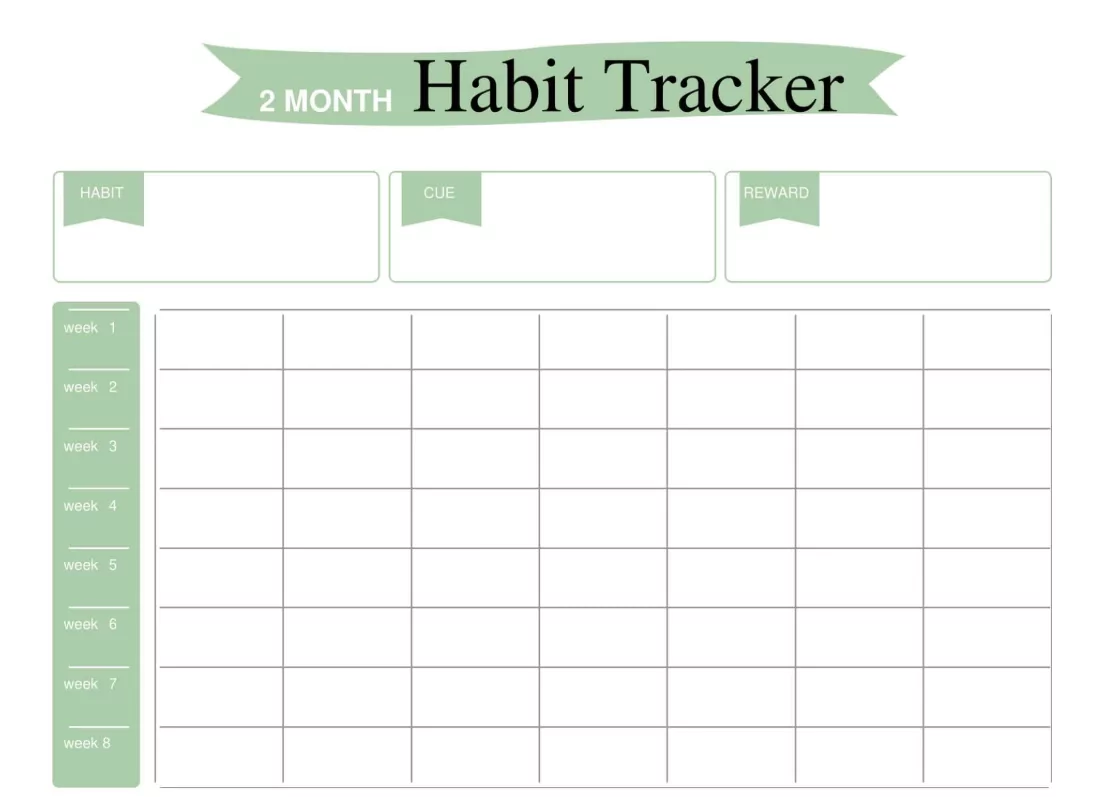 Habit streak calendar progress monitoring exercise