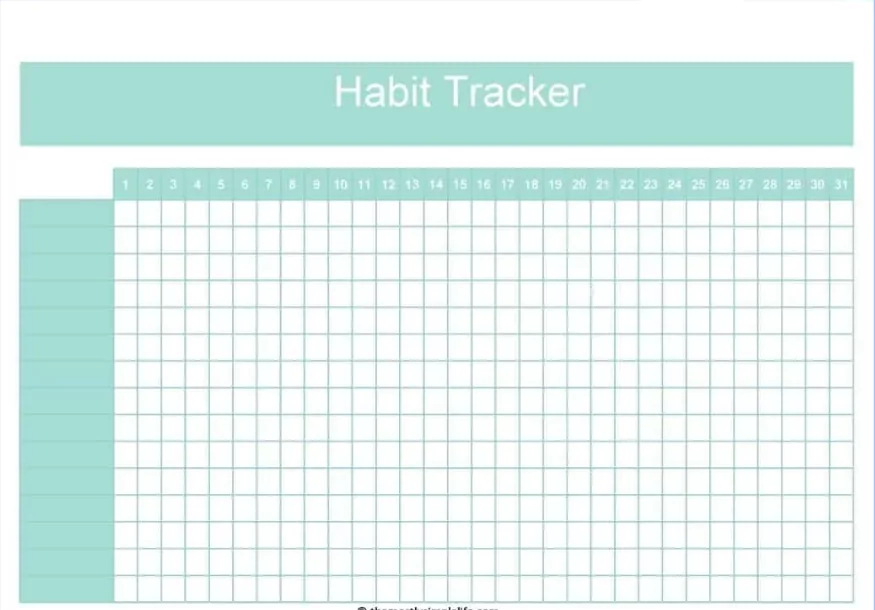 Habit tracker workout calendar app November