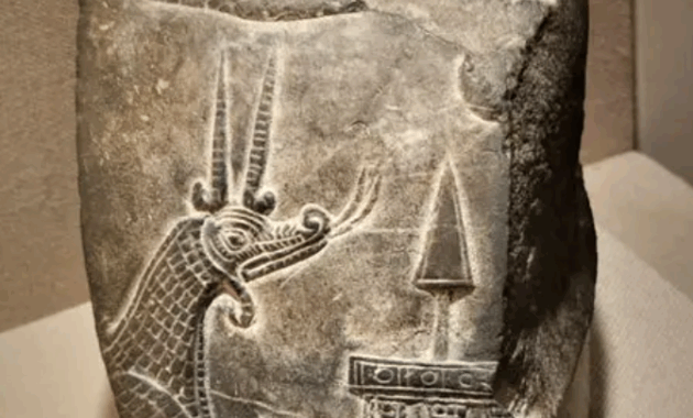 Mesopotamian zodiac symbols boundary stone