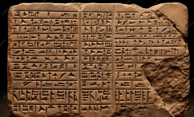 Sumerian cuneiform calendar tablet