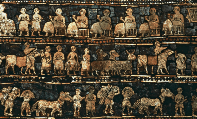 Sumerian sexagesimal time system diagram