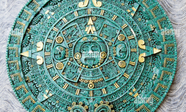 Aztec Sun Stone calendar Pre Columbian ritual wheel